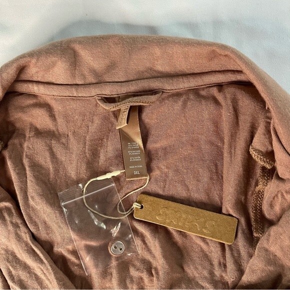 Skims Sienna Size 3X Soft Lounge Sleep Pajama Shirt Button Down Long Sleeve Top - Picture 6 of 12